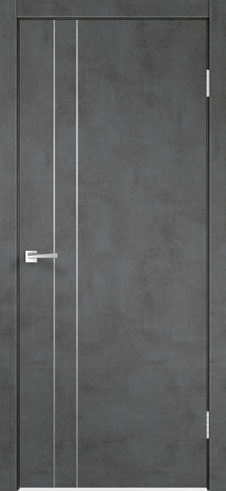 Дверное полотно Экошпон TECHNO облегченное М2 900х2000 цвет Муар темно-серый