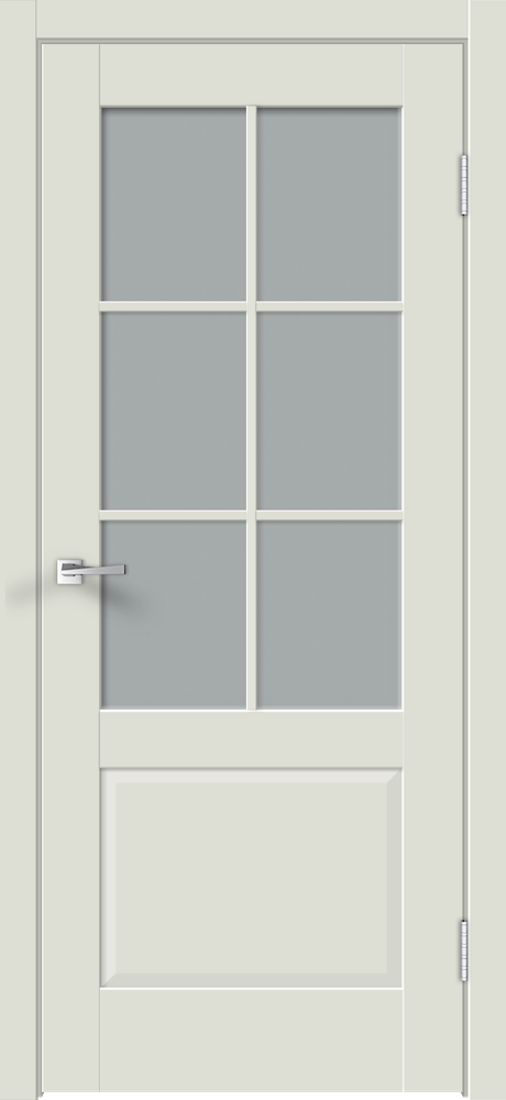 Дверное полотно Экошпон ALTO 12 2V 700х2000 цвет Светло-серый Эмалит стекло Мателюкс