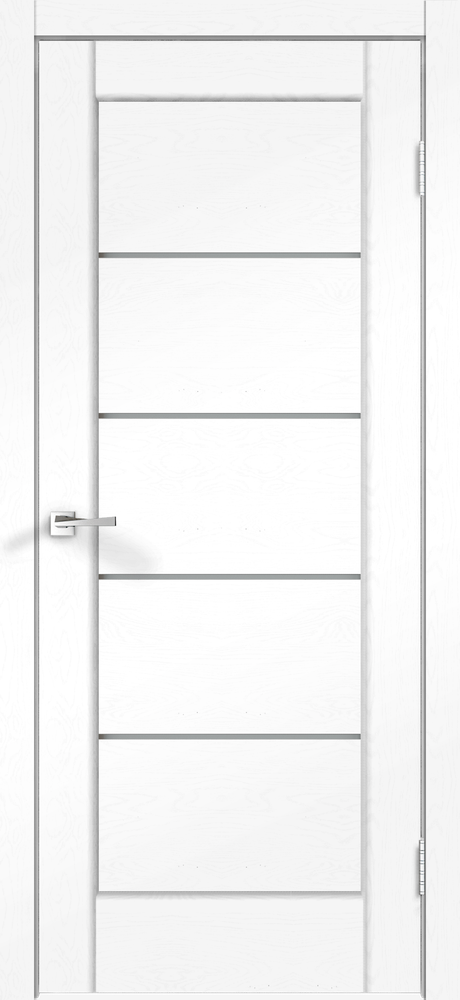 Дверное полотно SoftTouch SoftTouch PREMIER 1 600х1900 цвет Ясень белый структурный стекло Мателюкс