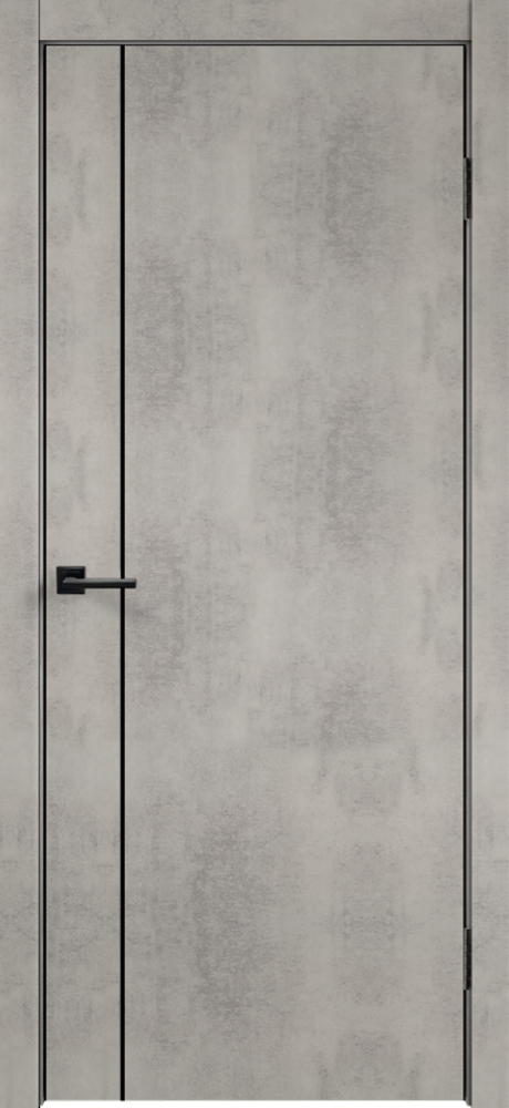 Дверное полотно Экошпон TECHNO MV1 900х2000 цвет Муар светло-серый
