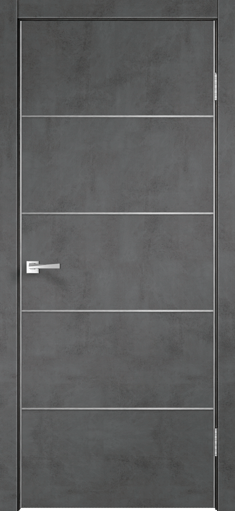 Дверное полотно Экошпон TECHNO М4 900х2000 цвет Муар темно-серый