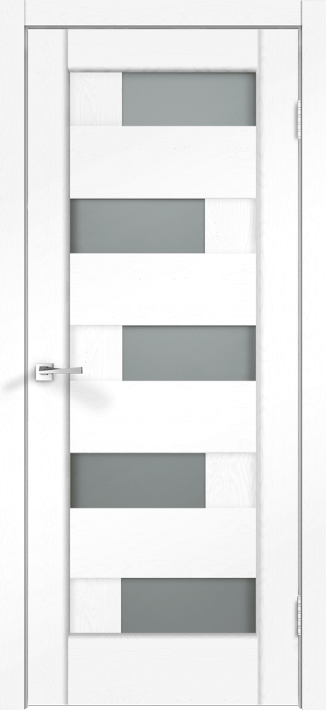 Дверное полотно SoftTouch SoftTouch PREMIER 5 900х2000 цвет Ясень белый структурный стекло Мателюкс