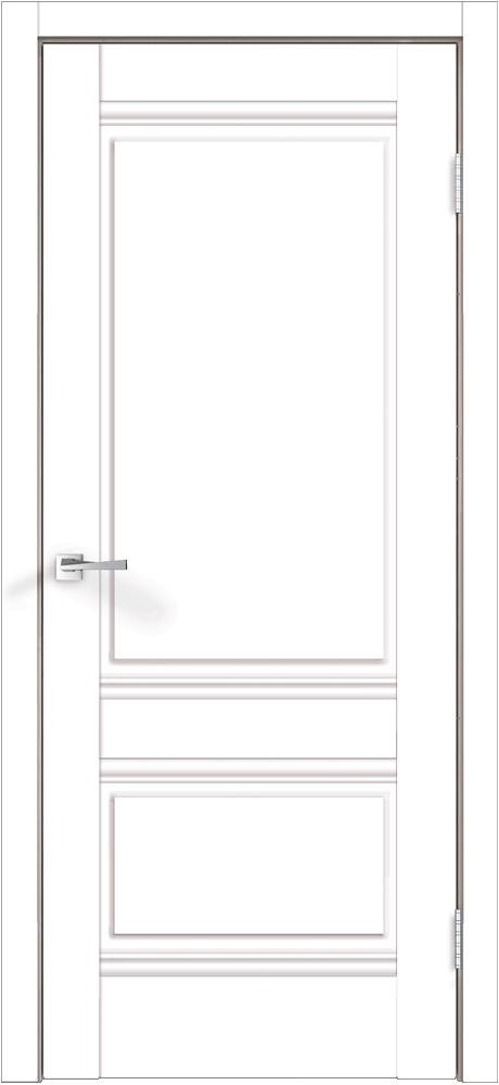 Дверное полотно Экошпон ЮТА 2P 900х2000 цвет Белый Эмалит