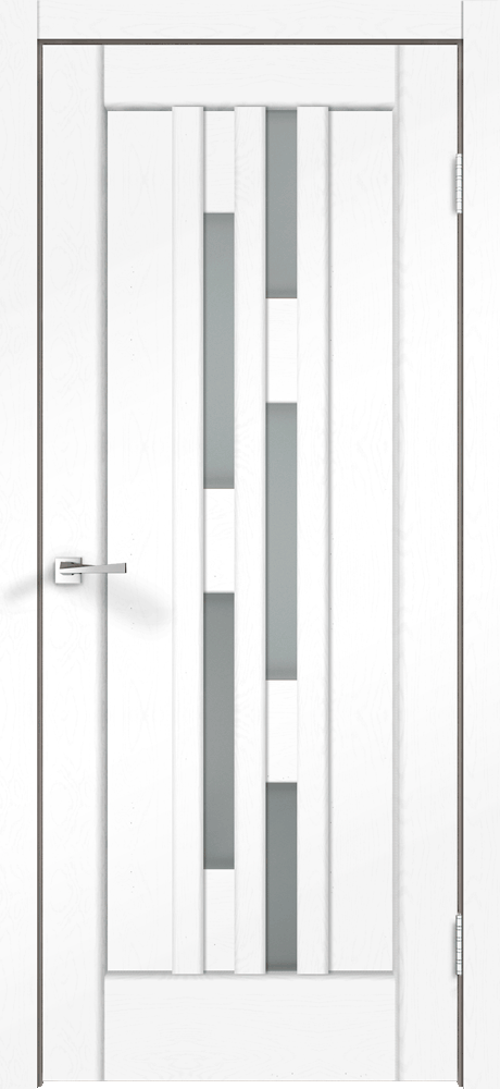 Дверное полотно SoftTouch SoftTouch PREMIER 8 900х2000 цвет Ясень белый структурный стекло Мателюкс