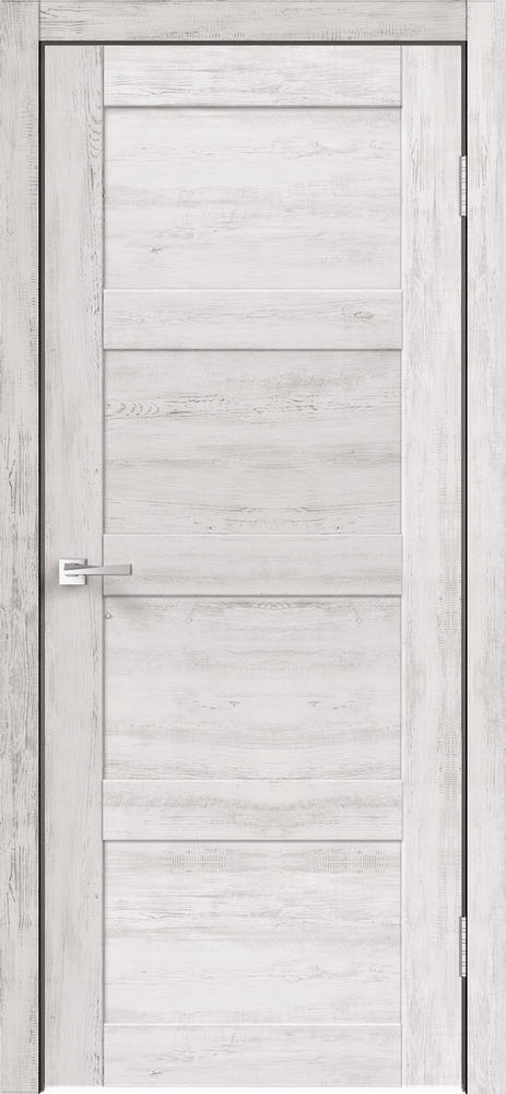 Дверное полотно Экошпон TREND 14P 720х2000 цвет Санторини белый