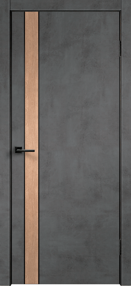 Дверное полотно Экошпон TECHNO BLACK DUO 4 900х2000 цвет Муар темно-серый